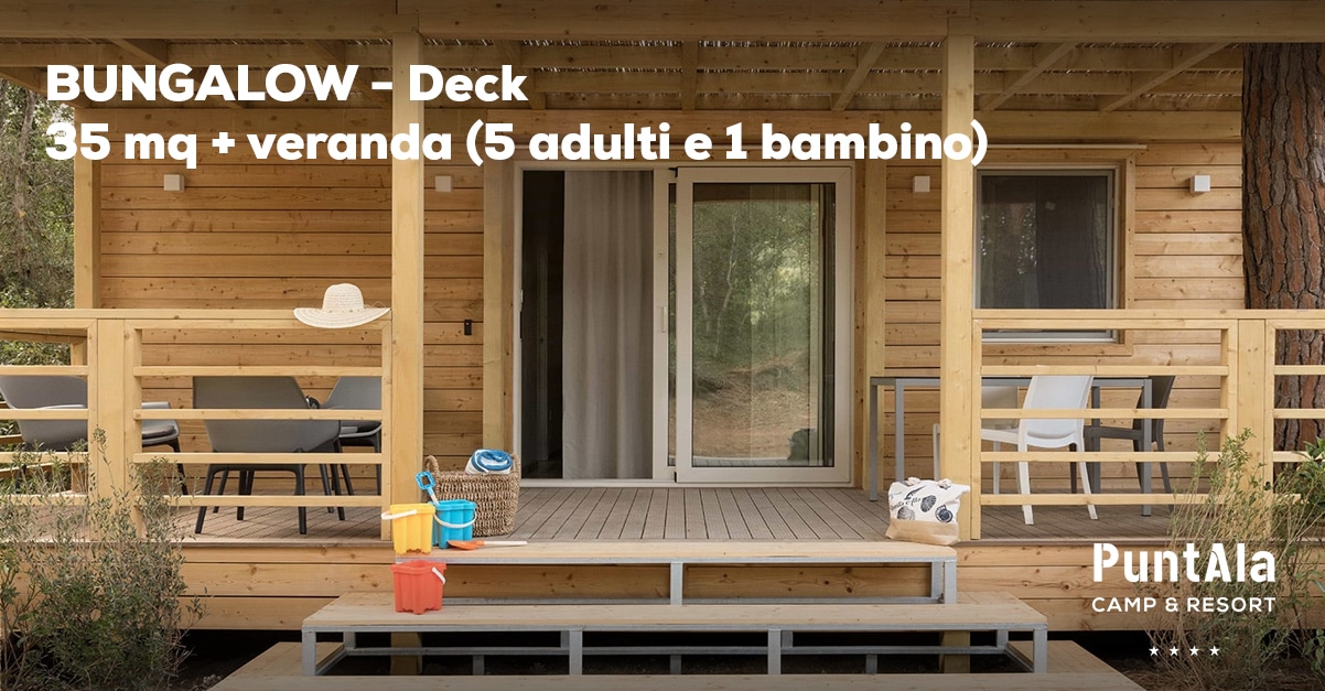 Bungalow Deck 6 Personen + Veranda